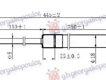 AMORTIZER GEPEK VRATA 420... za Citroen C3 od 2013. do 2016. god.