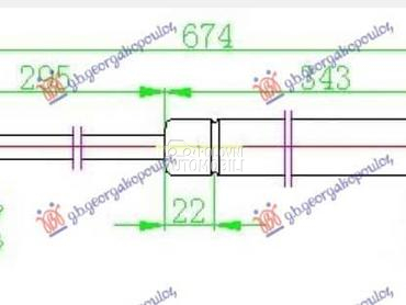 AMORTIZER HAUBE Levo za Mercedes Benz SLK Klasa od 2004. do 2010. god.