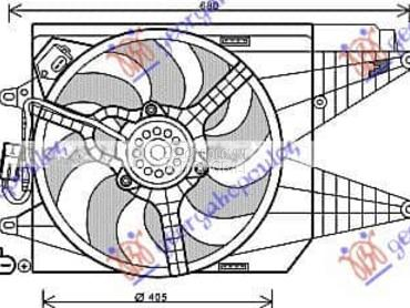VENTILATOR KOMPLET za Fiat 500 od 2007. do 2015. god.