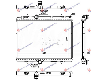 HLADNJAK MOTORA 1.2 THP BENZIN za Peugeot 5008 od 2013. do 2016. god.