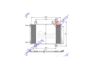 HLADNJAK KLIME 1.0/1.2 BENZIN za Opel Agila od 2008. do 2014. god.