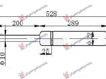 AMORTIZER GEPEK VRATA 600... za Renault Scenic od 2012. do 2016. god.