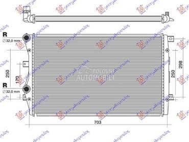 HLADNJAK MOTORA 1.4 Tsi... za Volkswagen Passat B7 od 2011. do 2015. god.