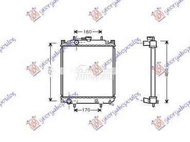 HLADNJAK MOTORA 1.0i 12V (MAN) za Daihatsu Sirion od 1999. do 2005. god.