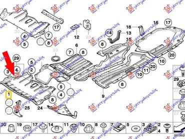 ZASTITA MOTORA PLASTICNA za BMW X5 od 2007. do 2010. god.