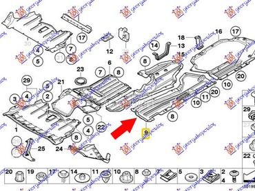 ZASTITA PODA PLASTICNA za BMW X5 od 2007. do 2010. god.