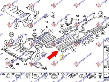 ZASTITA PODA PLASTICNA za BMW X6 od 2008. do 2014. god.
