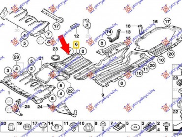 ZASTITA MOTORA CENTRALNA DIZEL za BMW X5 od 2007. do 2010. god.