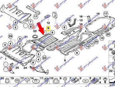 ZASTITA MOTORA CENTRALNA DIZEL za BMW X6 od 2008. do 2014. god.