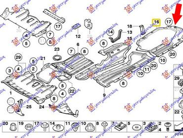 ZASTITA MOTORA ZADNJA za BMW X5 od 2007. do 2010. god.