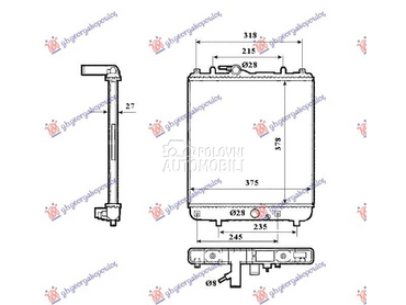 HLADNJAK MOTORA 1.0i 12V... za Opel Agila od 1999. do 2008. god.