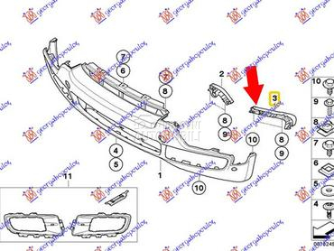 NOSAC PREDNJEG BRANIKA SPOLJAS za BMW X5 od 2007. do 2010. god.