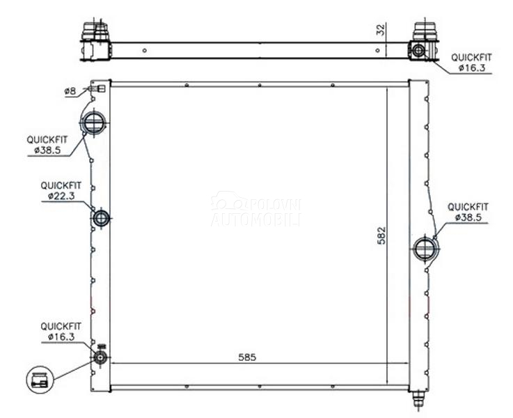 HLADNJAK MOTORA 4.4 (50i) BENZ