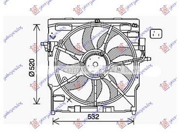 VENTILATOR KOMPLET (DIZEL) (52 za BMW X5 od 2007. do 2010. god.