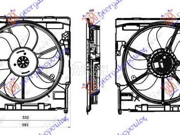 VENTILATOR KOMPLET (3.0 BENZIN za BMW X5 od 2007. do 2010. god.