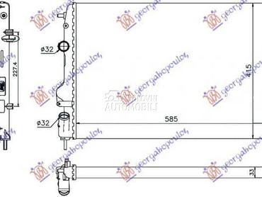 HLADNJAK MOTORA 1.6 BENZIN... za Dacia Logan od 2009. do 2012. god.