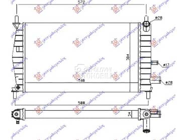 HLADNJAK MOTORA 1.1/1.3CC za Ford Fiesta od 1999. do 2002. god.