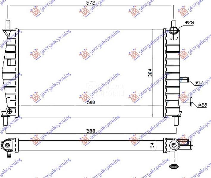 HLADNJAK MOTORA 1.1/1.3CC