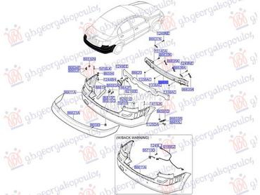 SINA ZADNJEG BRANIKA 5 VRATA ( za Kia Rio od 2005. do 2011. god.