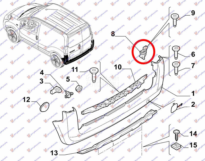 NOSAC ZADNJEG BRANIKA GORNJI