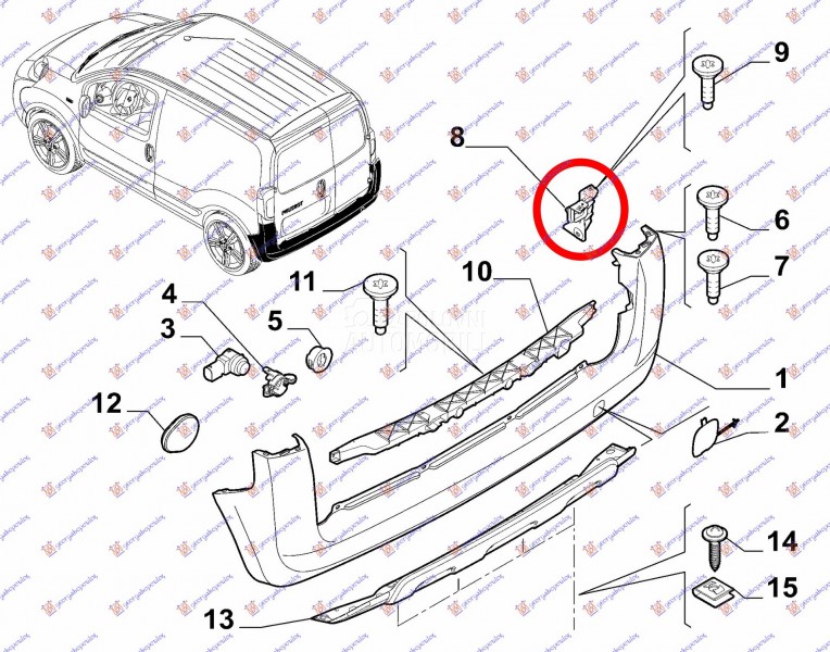 NOSAC ZADNJEG BRANIKA GORNJI