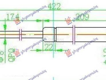 AMORTIZER GEPEK VRATA 5... za Opel Astra H od 2004. do 2010. god.