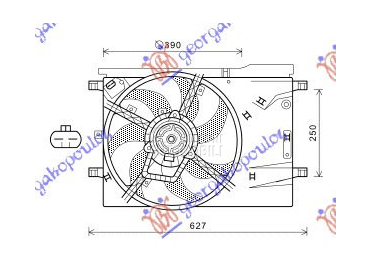 VENTILATOR HLADNJAKA KOMPLET ( za Citroen Nemo od 2008. do 2025. god.