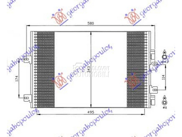 HLADNJAK KLIME 1.5cc DIZEL... za Nissan Kubistar od 2003. do 2009. god.