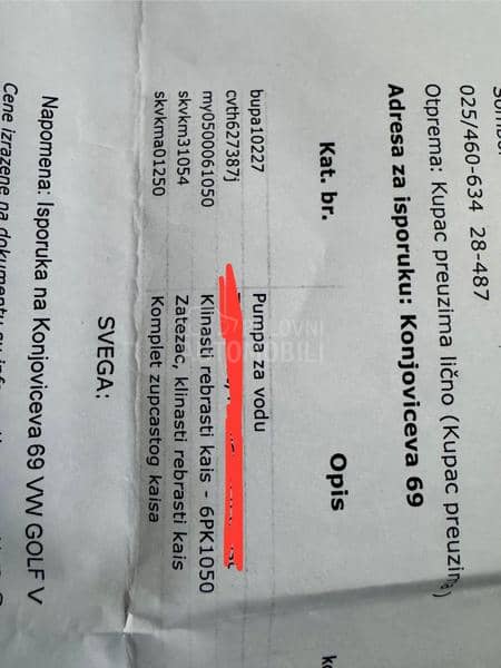 Delovi za veliki servis 1.9