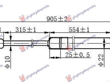 AMORTIZER GEPEK VRATA 730... za Renault Ostalo od 2019. do 2021. god.