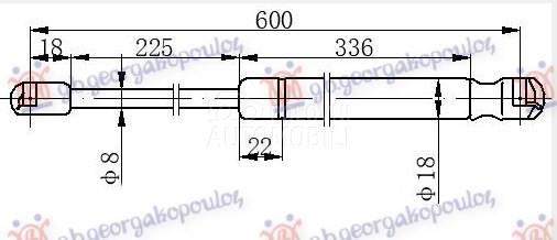 AMORTIZER GEPEK VRATA (600L-67