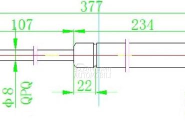 AMORTIZER GEPEK VRATA (377L-36 za Nissan Pixo od 2009. do 2025. god.