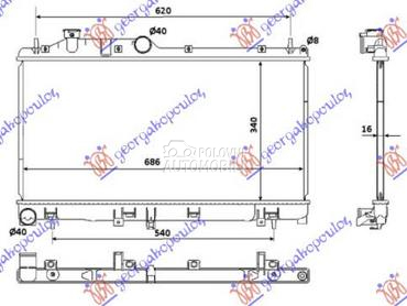 HLADNJAK MOTORA 2.0/2.5 BENZIN za Subaru Impreza od 2008. do 2014. god.