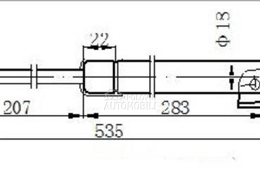 AMORTIZER GEPEK VRATA (535L-37 za Subaru Impreza od 2008. do 2014. god.