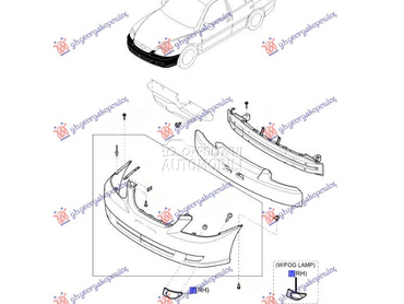 RESETKA PREDNJEG BRANIKA (BEZ za Kia Rio od 2002. do 2005. god.