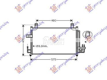 HLADNJAK KLIME 1.8i 8V - 1.5i za Kia Rio od 2002. do 2005. god.