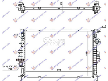 HLADNJAK MOTORA 2.0 TDCi... za Ford Kuga od 2013. do 2016. god.