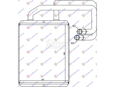 GREJAC KABINE (195x167x20) za Kia Cerato od 2004. do 2009. god.