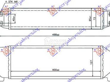 HLADNJAK INTERKULERA 2.0 TDi ( za Ford Transit Connect od 2000. do 2006. god.