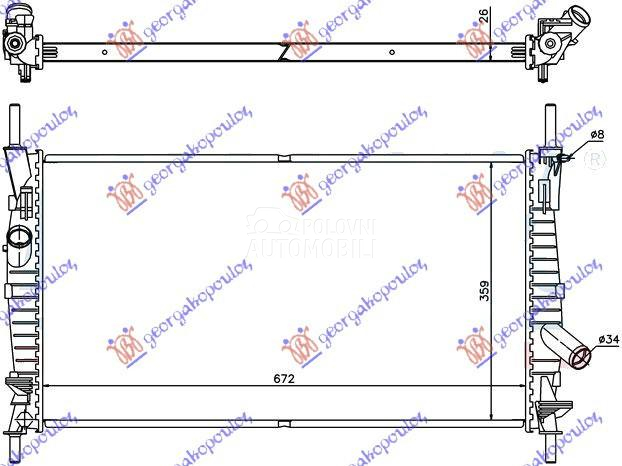 HLADNJAK MOTORA 2.0 TDi (67x38