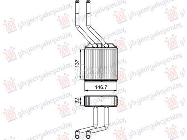 GREJAC KABINE DIZEL (ZADNJI) ( za Ford Transit Connect od 2006. do 2013. god.