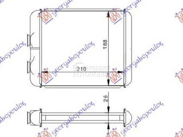 GREJAC KABINE (210x188) za Opel Astra H od 2004. do 2010. god.