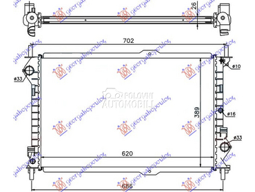 HLADNJAK MOTORA 1.8 BENZIN / 1 za Ford Transit Connect od 2003. do 2010. god.