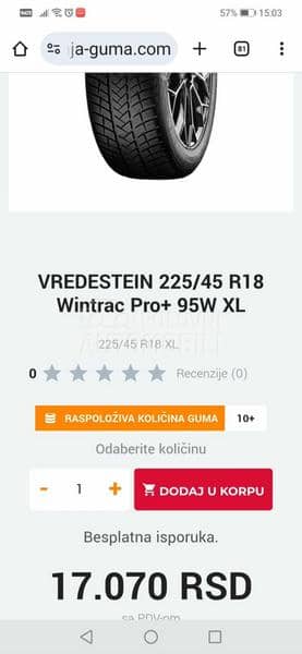 Vredestein 225/45 R18 Zimska