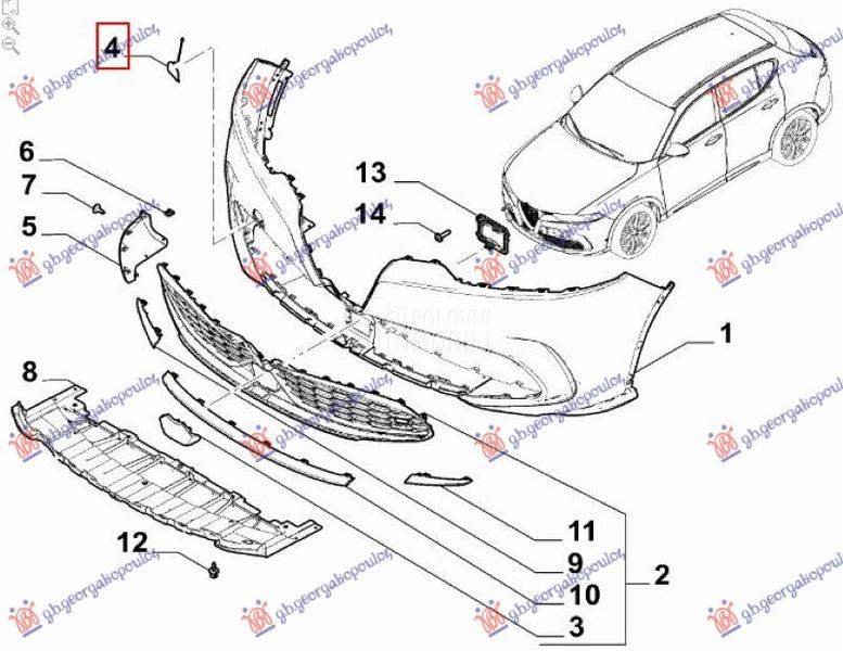 POKLOPAC KUKE PREDNJEG BRANIKA