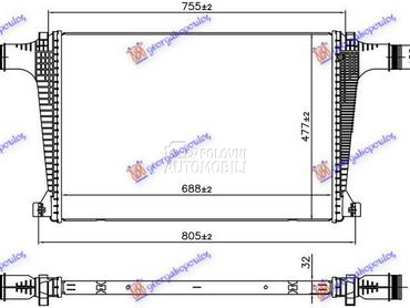 HLADNJAK INTERKULERA 3.0 TDI H za Audi Q7 od 2019. do 2024. god.
