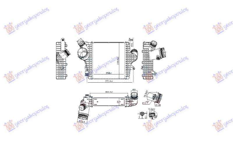 HLADNJAK INTERKULERA (258x240x