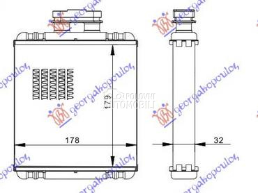 GREJAC KABINE (176x180) za Volkswagen Polo od 2009. do 2014. god.
