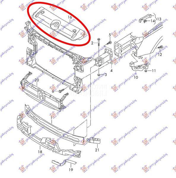POKLOPAC VEZNOG LIMA GORNJI PL