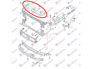 POKLOPAC VEZNOG LIMA GORNJI PL za Audi A4 od 2019. do 2025. god.
